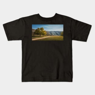 a tree near the country road Kids T-Shirt